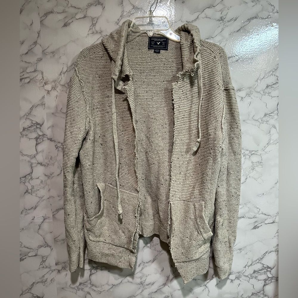 American Eagle Outfitters Distressed Hooded Sweater